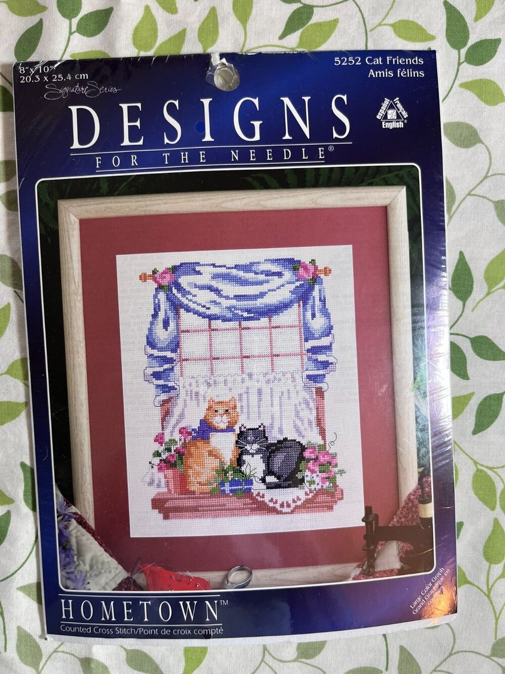 Designs for the Needle Hometown CAT FRIENDS Counted Cross Stitch Kit Vintage 90s
